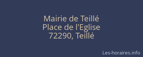 Mairie de Teillé