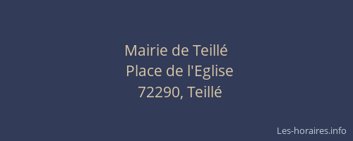 Mairie de Teillé