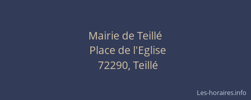 Mairie de Teill&eacute;