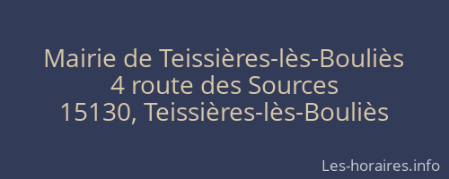 Mairie de Teissières-lès-Bouliès
