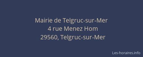 Mairie de Telgruc-sur-Mer