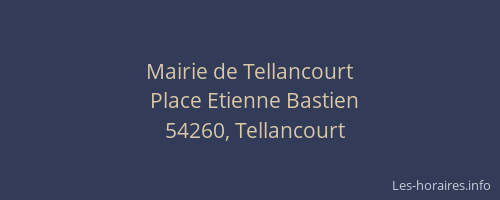 Mairie de Tellancourt