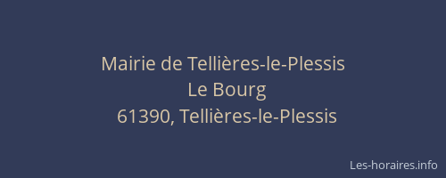 Mairie de Telli&egrave;res-le-Plessis
