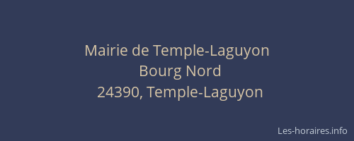 Mairie de Temple-Laguyon