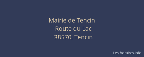 Mairie de Tencin