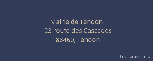 Mairie de Tendon