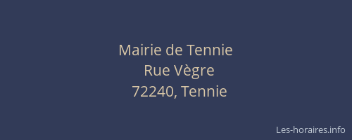 Mairie de Tennie