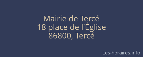 Mairie de Tercé