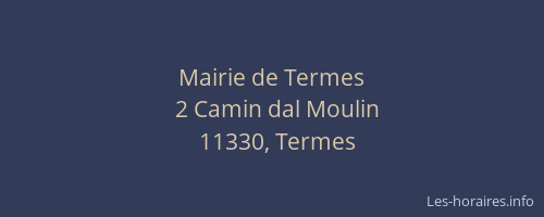 Mairie de Termes