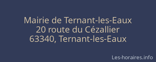 Mairie de Ternant-les-Eaux