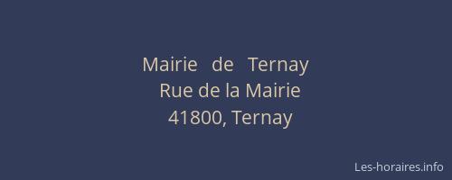 Mairie   de   Ternay