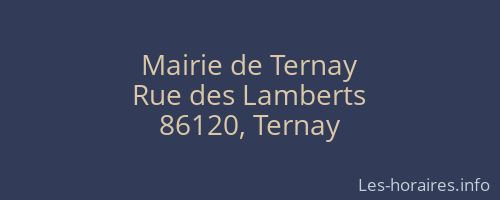 Mairie de Ternay