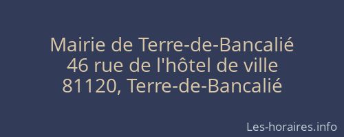 Mairie de Terre-de-Bancalié