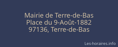 Mairie de Terre-de-Bas