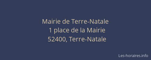 Mairie de Terre-Natale