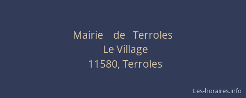 Mairie    de   Terroles