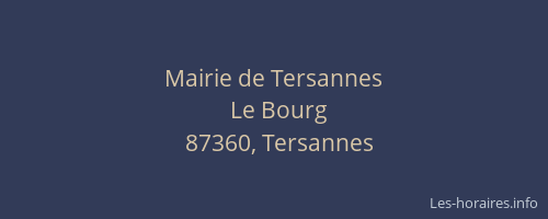 Mairie de Tersannes