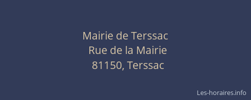 Mairie de Terssac