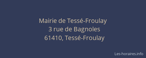 Mairie de Tessé-Froulay