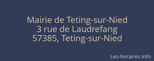 Mairie de Teting-sur-Nied