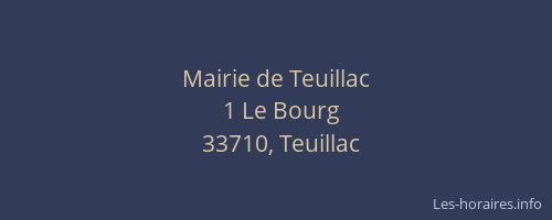 Mairie de Teuillac