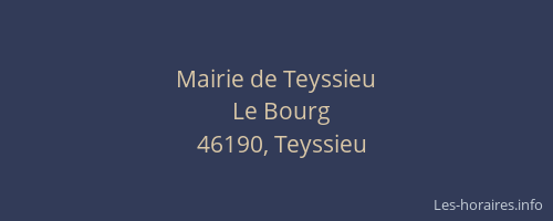 Mairie de Teyssieu