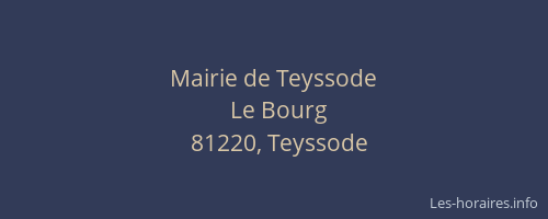 Mairie de Teyssode