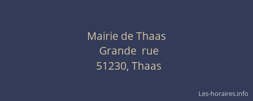 Mairie de Thaas