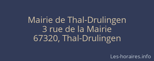 Mairie de Thal-Drulingen