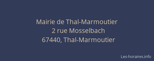 Mairie de Thal-Marmoutier