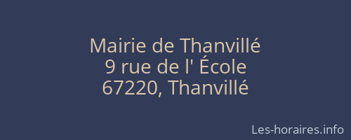Mairie de Thanvillé