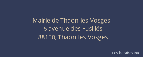 Mairie de Thaon-les-Vosges