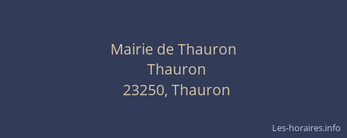 Mairie de Thauron