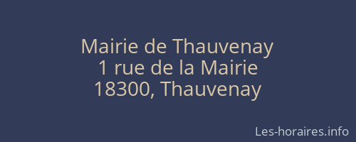 Mairie de Thauvenay