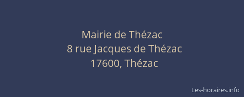 Mairie de Thézac