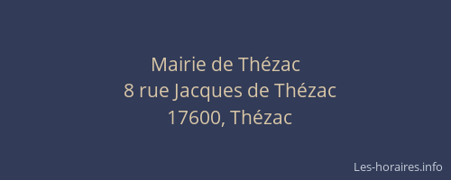 Mairie de Th&eacute;zac