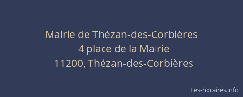 Mairie de Th&eacute;zan-des-Corbi&egrave;res