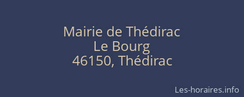 Mairie de Thédirac