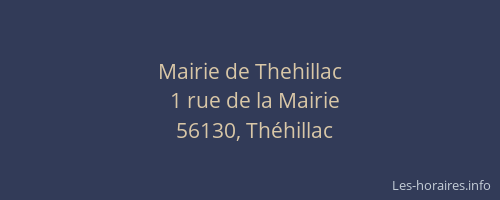 Mairie de Thehillac
