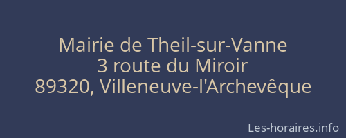 Mairie de Theil-sur-Vanne