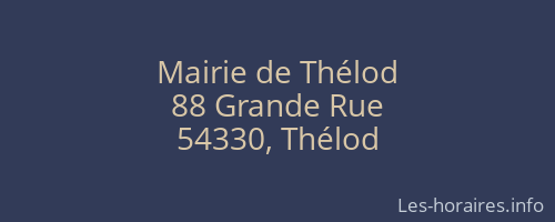 Mairie de Thélod