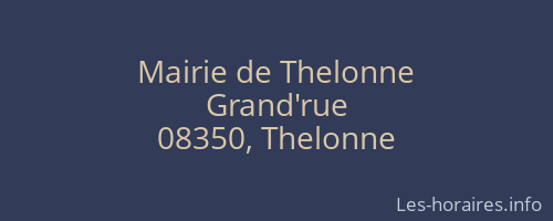 Mairie de Thelonne