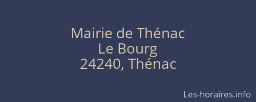 Mairie de Thénac