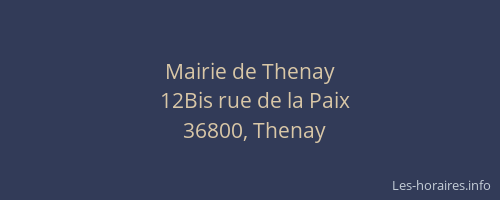 Mairie de Thenay