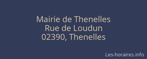 Mairie de Thenelles