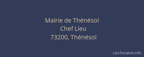 Mairie de Thénésol