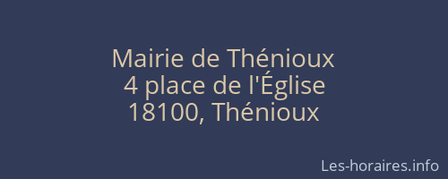 Mairie de Thénioux