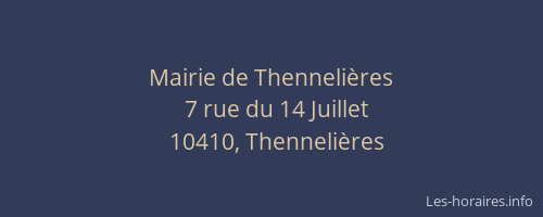 Mairie de Thennelières