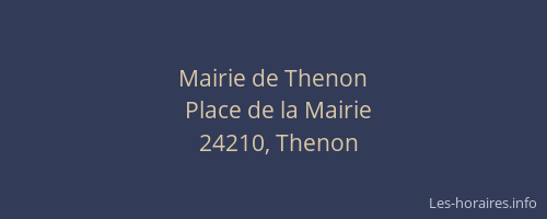 Mairie de Thenon
