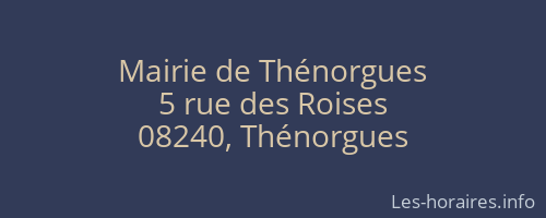 Mairie de Thénorgues